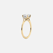 The Violet Round Side Stone Moissanite Ring - KNT - Engagement Rings, Wedding Bands & Fine Jewelry