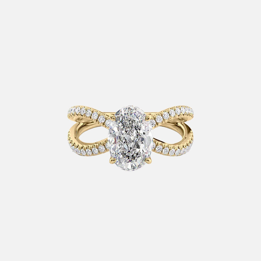 The Zara Oval Pave Moissanite Ring - KNT - Engagement Rings, Wedding Bands & Fine Jewelry