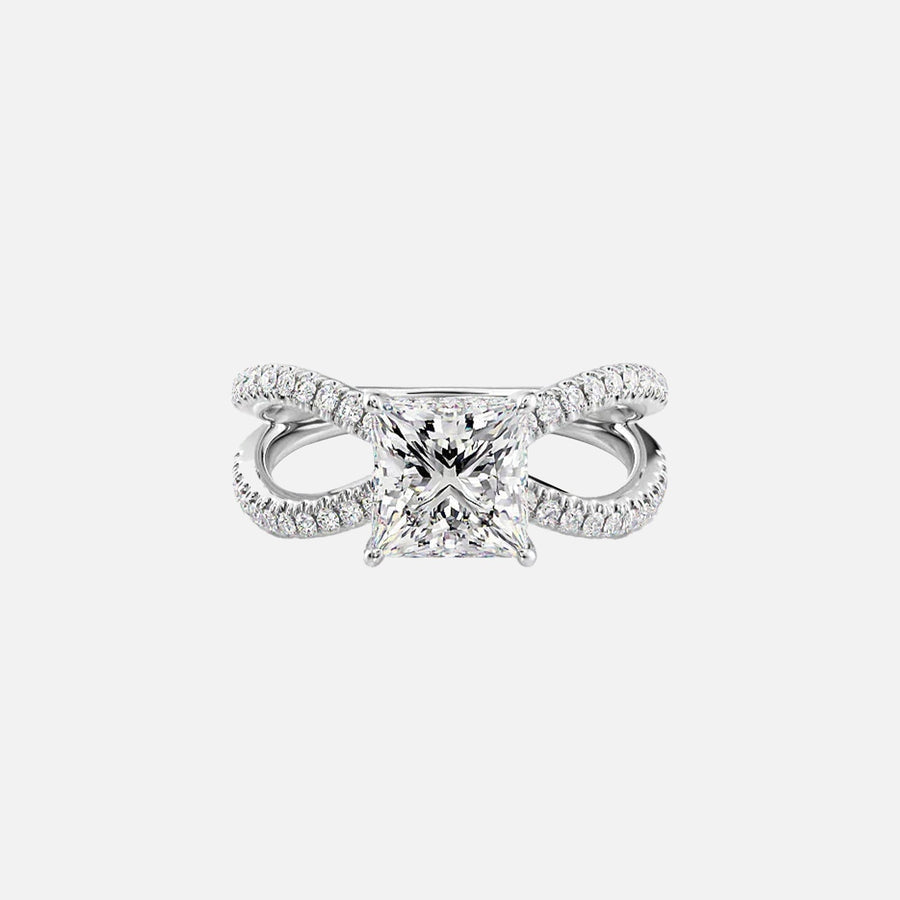 The Zara Princess Pave Moissanite Ring - KNT - Engagement Rings, Wedding Bands & Fine Jewelry