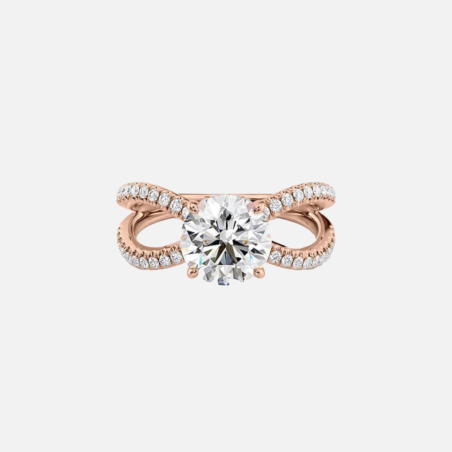The Zara Round Pave Moissanite Ring - KNT - Engagement Rings, Wedding Bands & Fine Jewelry