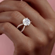 The Zara Round Pave Moissanite Ring - KNT - Engagement Rings, Wedding Bands & Fine Jewelry