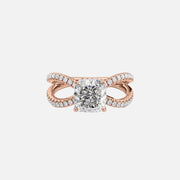  The Zoey Cushion Moissanite Ring 14k Rose Gold 001