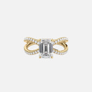 The Zoey Emerald Lab Diamond Ring 14k Yellow Gold 001
