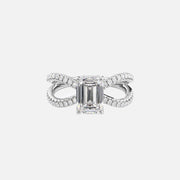  The Zoey Emerald Lab Diamond Ring 18k White Gold 001
