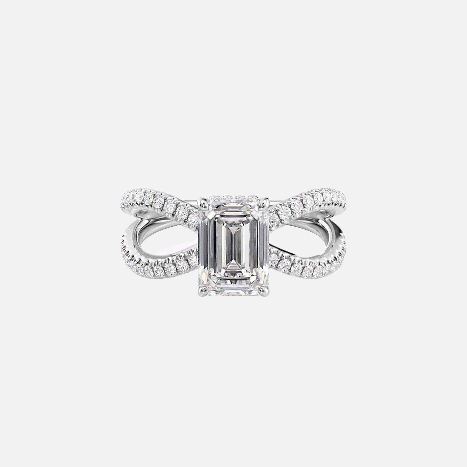 The Zoey Emerald Moissanite Ring_14k White Gold_001.jpg