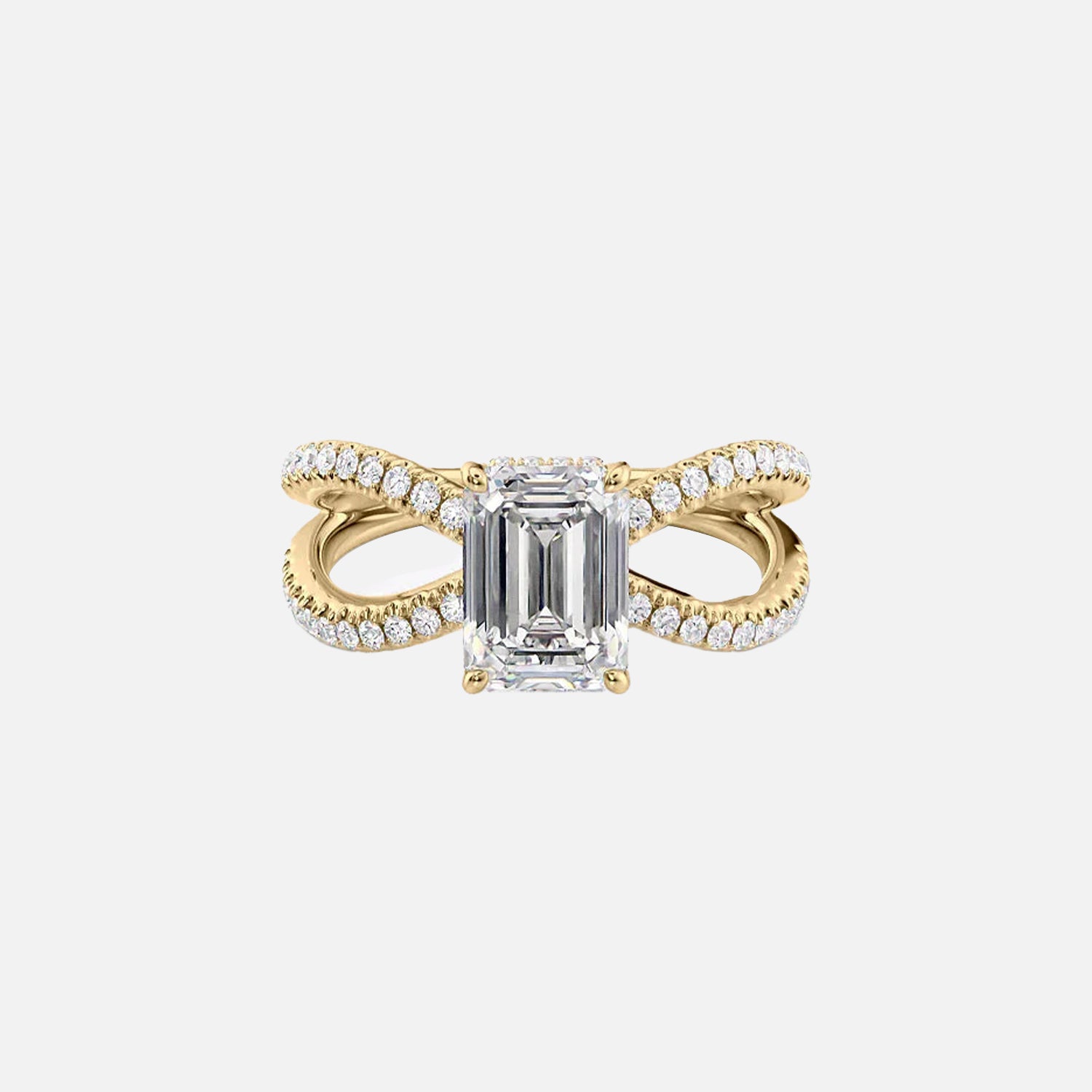 The Zoey Emerald Moissanite Ring_14k Yellow Gold_001.jpg