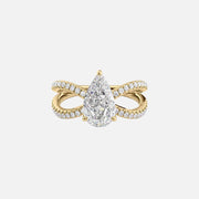 The Zoey Pear Lab Diamond Ring 14k Yellow Gold 001