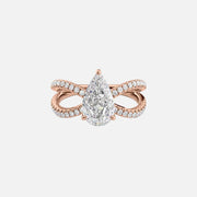  The Zoey Pear Lab Diamond Ring 18k Rose Gold 001