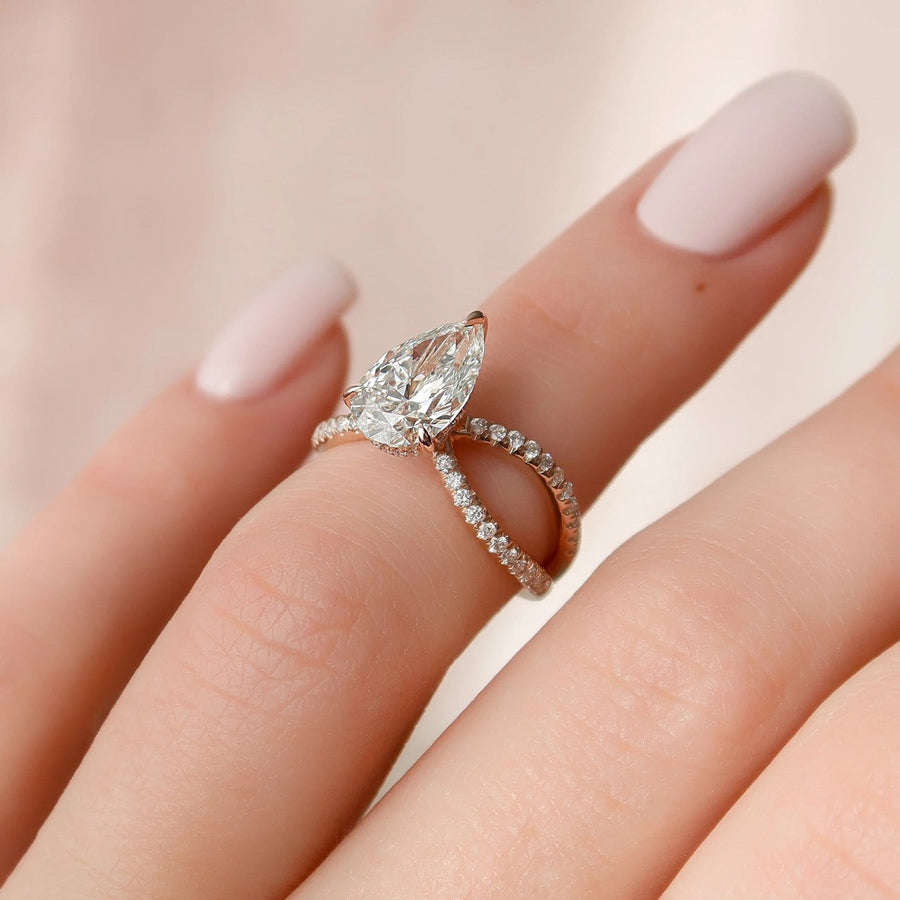  The Zoey Pear Moissanite Ring 18k Rose Gold 004 Final