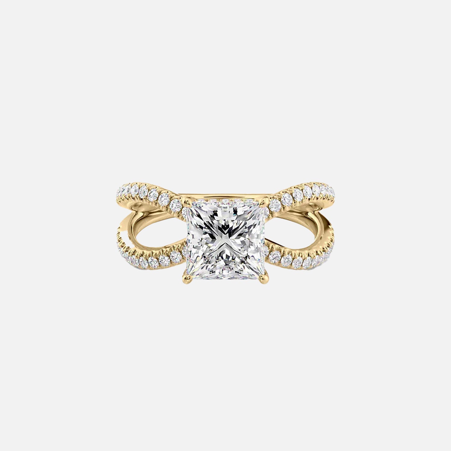 The Zoey Princess Moissanite Ring_14k Yellow Gold_001.jpg