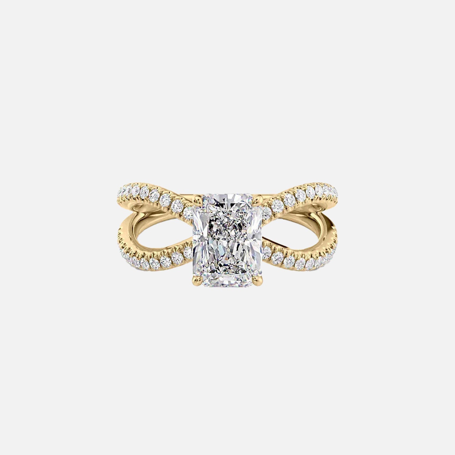 The Zoey Radiant Lab Diamond Ring 14k Yellow Gold 001
