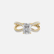 The Zoey Radiant Moissanite Ring 14k Yellow Gold 001