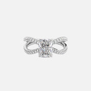  The Zoey Radiant Moissanite Ring 18k White Gold 001