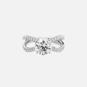  The Zoey Round Lab Diamond Ring 14k White Gold 001
