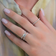  The Zoey Round Lab Diamond Ring 14k White Gold 003