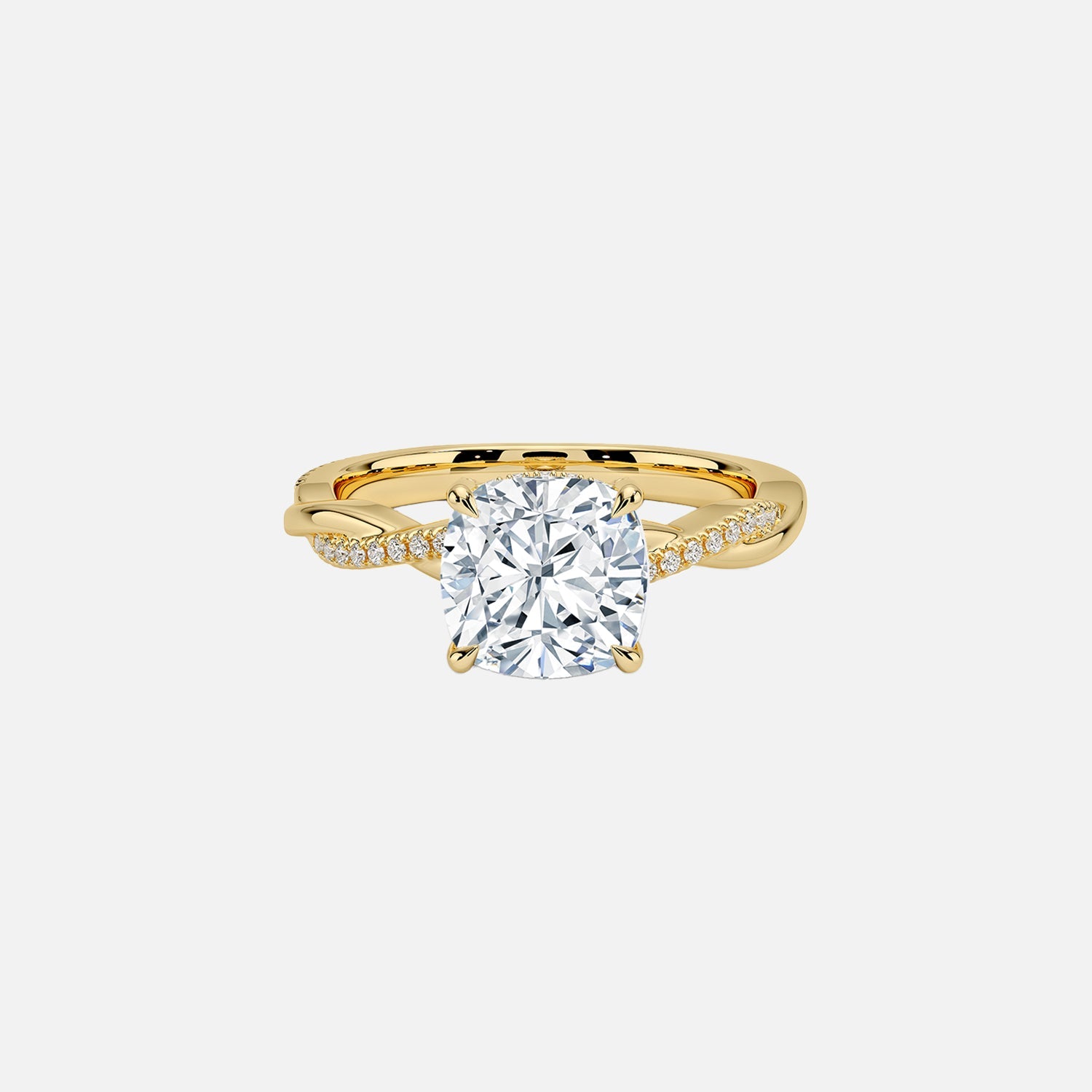 The Hidden Halo Twilight Cushion Pave Moissanite Ring - KNT - Engagement Rings, Wedding Bands & Fine Jewelry