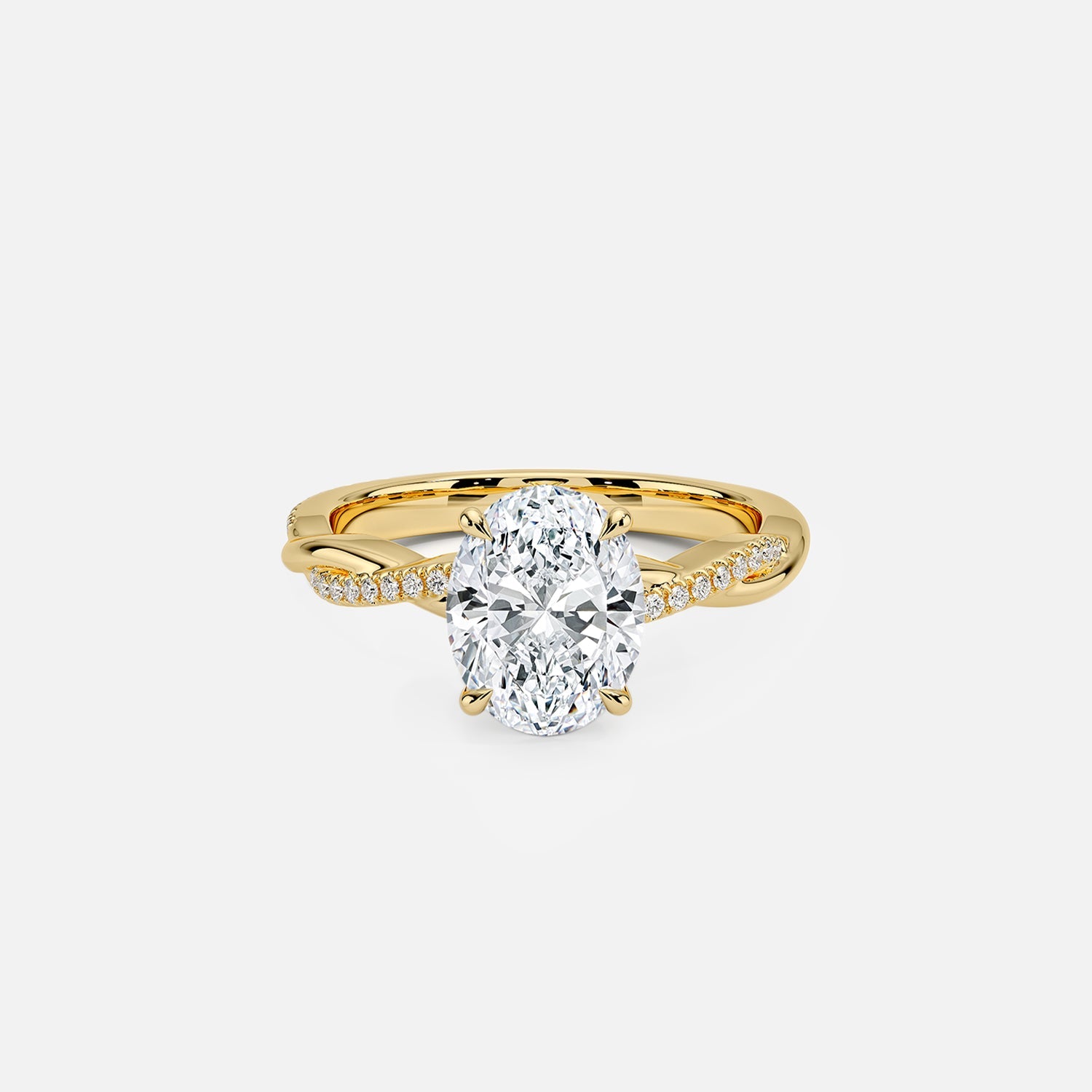 The Hidden Halo Twilight Oval Pave Moissanite Ring - KNT - Engagement Rings, Wedding Bands & Fine Jewelry