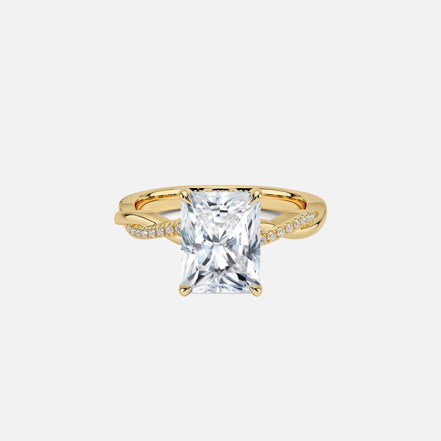 The Hidden Halo Twilight Radiant Pave Moissanite Ring - KNT - Engagement Rings, Wedding Bands & Fine Jewelry