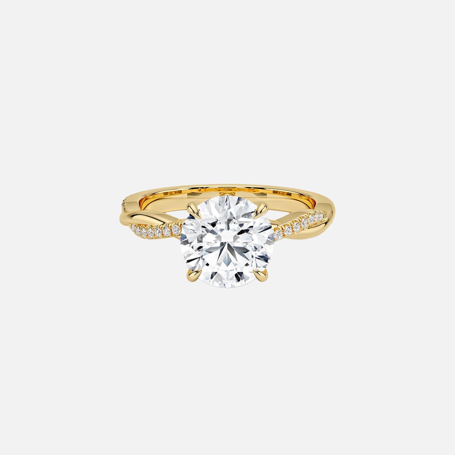 The Hidden Halo Twilight Round Pave Moissanite Ring - KNT - Engagement Rings, Wedding Bands & Fine Jewelry