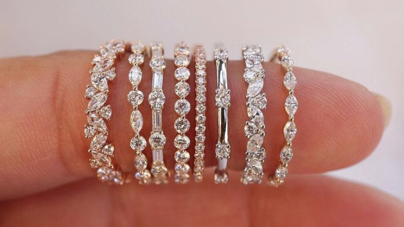 moissanite eternity band