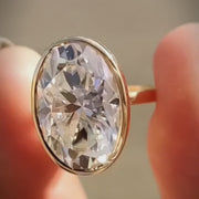 The Bezel Helena Oval Solitaire Moissanite Ring