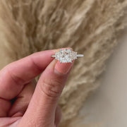 The Three Stone Silvana Radiant Moissanite Ring