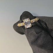 The Claudia Emerald Lab Diamond Ring