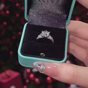 The Pave Snowflake Round Moissanite Ring