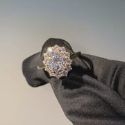 The Halo Eleanor Oval Vintage Moissanite Ring