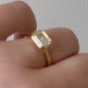 The Bezel Isla Radiant Solitaire Moissanite Ring