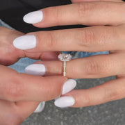 The Pave Elysian Oval Moissanite Ring