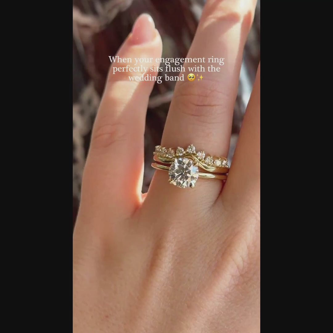 Round Glamour Ring Stack_14k Yellow Gold