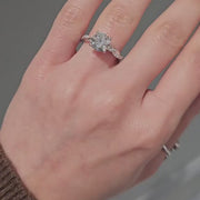 The Hidden Halo Camilla Round Pave Moissanite Ring