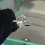 The Pave Kamellie Oval Lab Diamond Ring