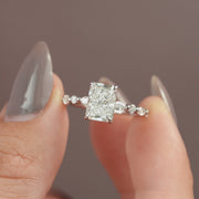 The Hidden Halo Marianne Radiant Pave Moissanite Ring