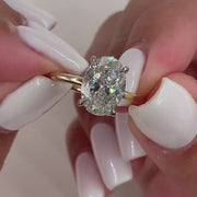 The Selena Oval Solitaire Moissanite Ring