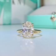 The Tulip Solitaire Oval Moissanite Ring