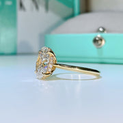 The Tulip Solitaire Oval Moissanite Ring