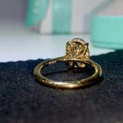 The Tulip Solitaire Oval Moissanite Ring