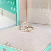 The Tulip Solitaire Oval Moissanite Ring