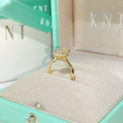 The Tulip Solitaire Oval Moissanite Ring