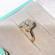 The Tulip Solitaire Oval Moissanite Ring